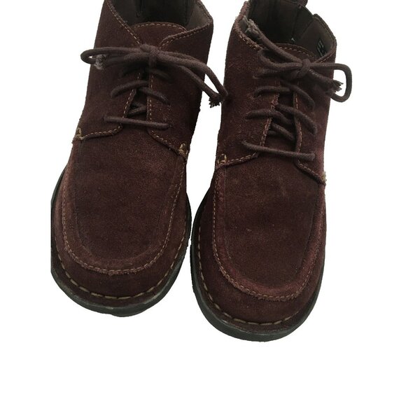 Clarks Suede Ankle Boots Wine Lace Up Women Size 6 Comfort Cushioned - Picture 8 of 10